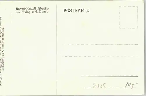 Eining Eining Kastell Abusina ungelaufen ca. 1920 / Neustadt a.d.Donau /Kelheim LKR