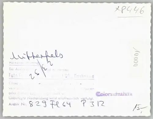 Mitterfels Fliegeraufnahme o 1964