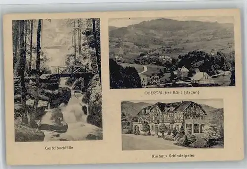 Obertal Buehlertal Obertal Buehlertal Kurhaus Schindelpeter Gertelbachfaelle x / Buehlertal /Rastatt LKR