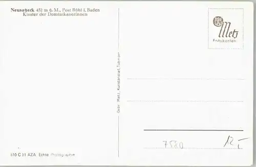 Neusatzeck Neusatzeck Kloster * / Buehl /Rastatt LKR