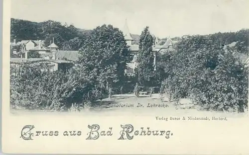 Bad Rehburg Bad Rehburg Sanatorium Dr. Lehrecke * / Rehburg-Loccum /Nienburg LKR