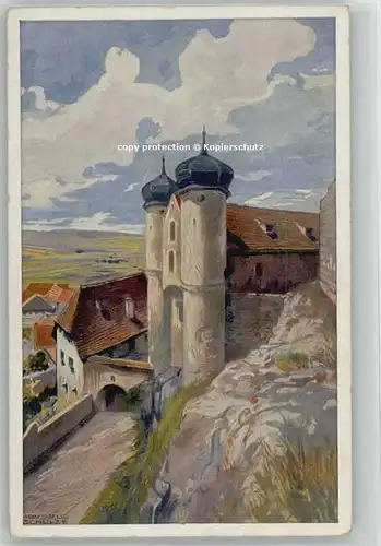 Parsberg Oberpfalz Parsberg Oberpfalz Schloss KuenstlerProf. Hans Rud. Schulze ungelaufen ca. 1920 / Parsberg /Neumarkt LKR