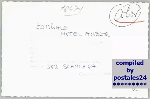 Schwarzenfeld Oberpfalz oedmuehle Hotel Anzer * 1967