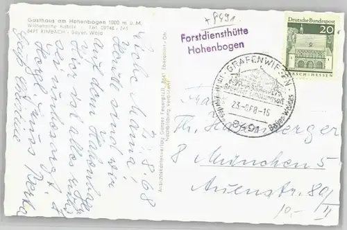 Grafenwiesen Hohenbogen Kaitersberg x 1968