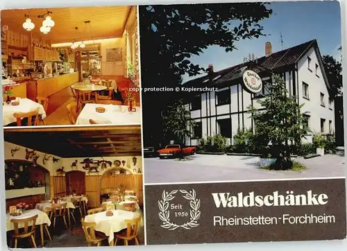 we03588 Silberstreifen Silberstreifen Restaurant  Waldschaenke Kategorie. Rheinstetten Alte Ansichtskarten