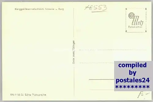 Burggaillenreuth Oberfranken Burggaillenreuth Oberfranken Burg ungelaufen ca. 1955 / Ebermannstadt /Forchheim LKR