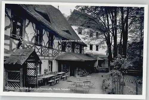 Burggaillenreuth Oberfranken Burggaillenreuth Oberfranken Schloss-Wirtschaft  ungelaufen ca. 1955 / Ebermannstadt /Forchheim LKR