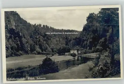 Wiesenttal Wiesenttal Schottersmuehle ungelaufen ca. 1930 / Wiesenttal /Forchheim LKR