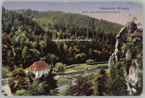 Wiesenttal Wiesenttal Schottersmuehle ungelaufen ca. 1910 / Wiesenttal /Forchheim LKR