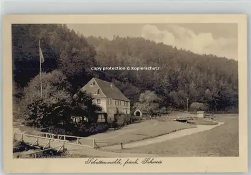 Wiesenttal Wiesenttal Schottersmuehle ungelaufen ca. 1920 / Wiesenttal /Forchheim LKR