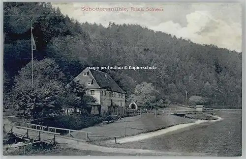 Wiesenttal Wiesenttal Schottersmuehle ungelaufen ca. 1910 / Wiesenttal /Forchheim LKR