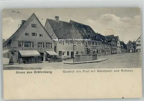 Graefenberg Oberfranken Graefenberg Oberfranken Gasthof Post Marktplatz Rathaus  x 1926 / Graefenberg /Forchheim LKR