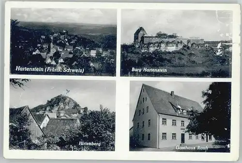 Hartenstein Mittelfranken Burg Hirtenberg Gasthaus Rauh x 1955
