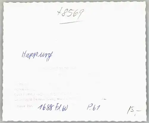 we05224 Happurg Happurg Fliegeraufnahme * 1960 Kategorie. Happurg Alte Ansichtskarten