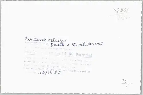 Unterleinleiter Gasthof zum Leinleitertal * 1966