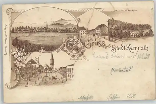 Kemnath Stadt Wappen Lichtenhof  x 1898