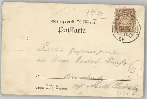 Kemnath Stadt Wappen Lichtenhof  x 1898