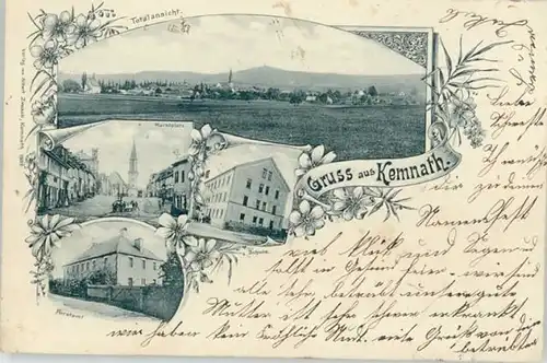 Kemnath Stadt Marktplatz Forstamt Schule x 1901