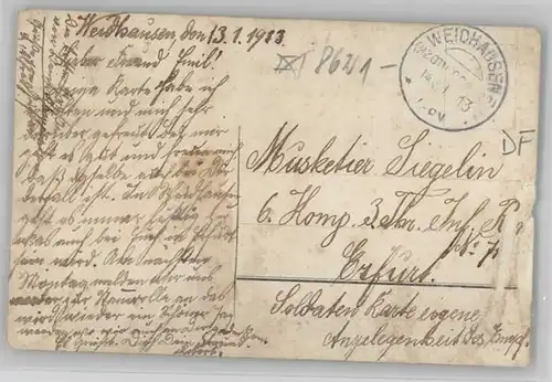 Weidhausen Coburg Weidhausen Coburg Feldpost x 1913 / Weidhausen b.Coburg /Coburg LKR