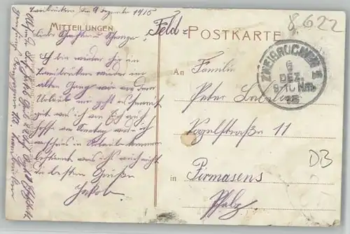 Burgkunstadt Feldpost x 1915