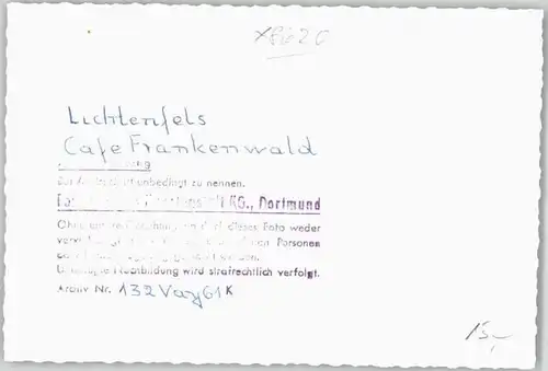 Lichtenfels Bayern Cafe Frankenwald * 1961