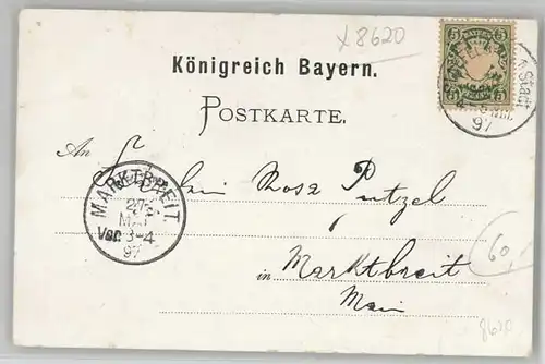 Lichtenfels Bayern Staffelbergdelsen Schloss Banz x 1897