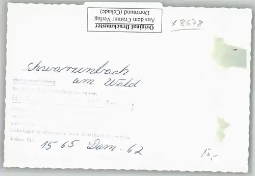 Schwarzenbach Wald  *