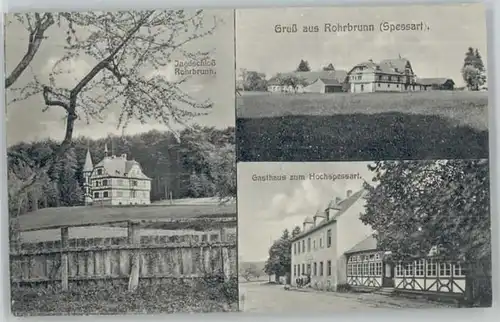 Rohrbrunn Rohrbrunn Jagd Schloss Gasthaus Hochspessart x / Weibersbrunn /Aschaffenburg LKR