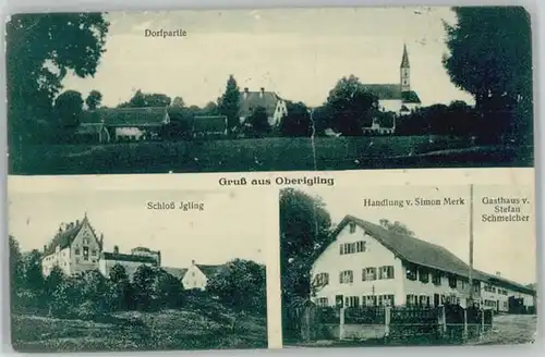 Oberigling Oberigling Schloss Jgling Handlung Simon Merk x 1930 / Igling /Landsberg Lech LKR