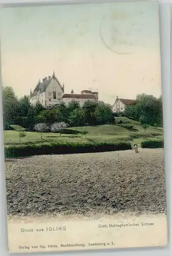 Igling Kuenstlerkarte Maldeghemsches Schloss x 1907