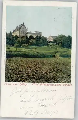 Igling Kuenstlerkarte Maldeghemsches Schloss x 1900