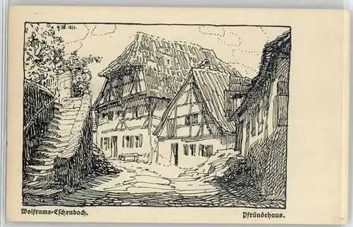Wolframs-Eschenbach Wolframs-Eschenbach Pfruendehaus Kuenstlerkarte ungelaufen ca. 1920 / Wolframs-Eschenbach /Ansbach LKR