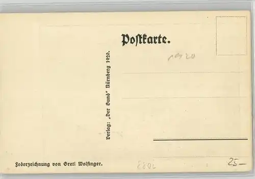 Wolframs-Eschenbach Wolframs-Eschenbach Pfruendehaus Kuenstlerkarte ungelaufen ca. 1920 / Wolframs-Eschenbach /Ansbach LKR