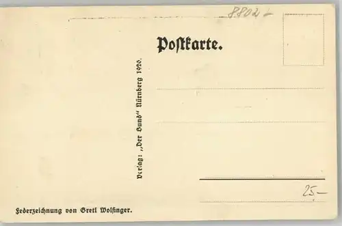 Wolframs-Eschenbach Wolframs-Eschenbach Kuenstlerkarte ungelaufen ca. 1920 / Wolframs-Eschenbach /Ansbach LKR