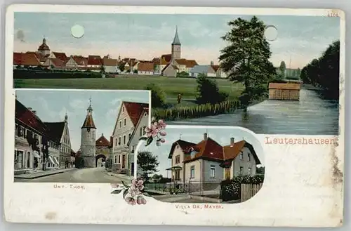 Leutershausen Mittelfranken Leutershausen Mittelfranken Villa Dr. Mayer ungelaufen ca. 1900 / Leutershausen /Ansbach LKR