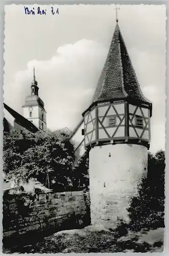 Burgbernheim Burgbernheim Seilersturm ungelaufen ca. 1955 / Burgbernheim /Neustadt Aisch-Bad Windsheim LKR