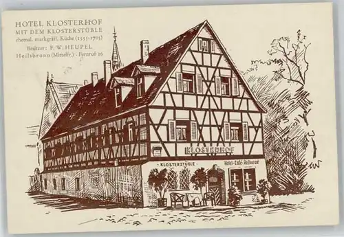 Heilsbronn Heilsbronn Hotel Klosterhof x 1953 / Heilsbronn /Ansbach LKR