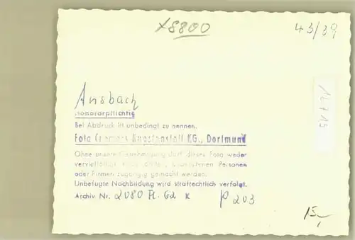 Ansbach Mittelfranken Fliegeraufnahme / Ansbach /Ansbach LKR