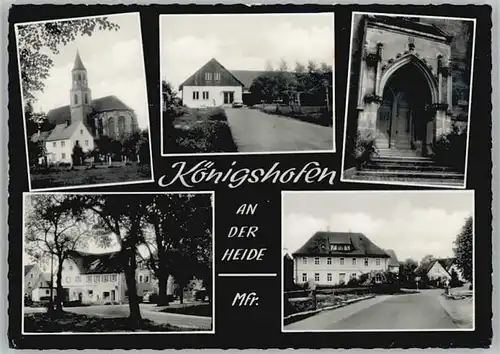 Koenigshofen Heide Koenigshofen Heide  ungelaufen ca. 1965 / Bechhofen /Ansbach LKR