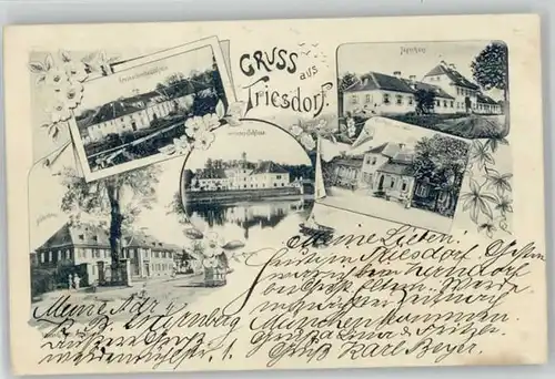 we22294 Triesdorf  Jaegerhaus Weisses Schloss x 1902 Kategorie. Weidenbach Alte Ansichtskarten