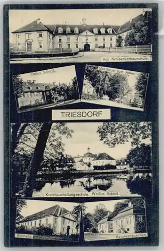 Triesdorf  Rotes Schloss Gasthaus Adler Weisses Schloss  ungelaufen ca. 1920 / Weidenbach /Ansbach LKR