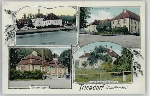 Triesdorf  Weisses Schloss  ungelaufen ca. 1920 / Weidenbach /Ansbach LKR
