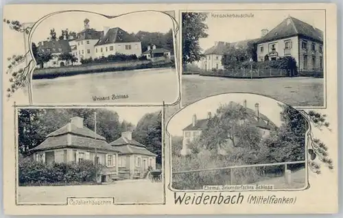 Weidenbach Mittelfranken Weidenbach Mittelfranken Weisses Schloss Calvarierhaeuschen x 1919 / Weidenbach /Ansbach LKR