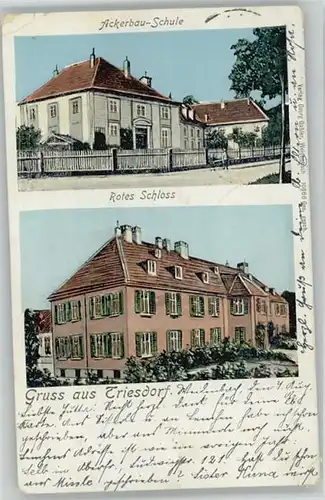 Triesdorf  Ackerbau Schule Rotes Schloss x 1906 / Weidenbach /Ansbach LKR
