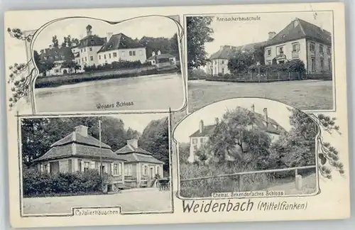 Weidenbach Mittelfranken Weisses Schloss Calvarierhaeuschen x 1909