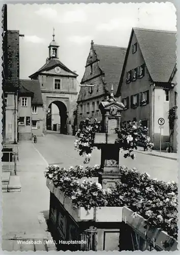 Windsbach Windsbach Hauptstrasse ungelaufen ca. 1965 / Windsbach /Ansbach LKR