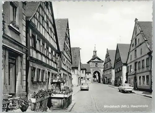 Windsbach Windsbach Hauptstrasse ungelaufen ca. 1965 / Windsbach /Ansbach LKR