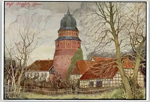 Diepholz Schloss nach dem Gemaelde von Robert Koepfe *