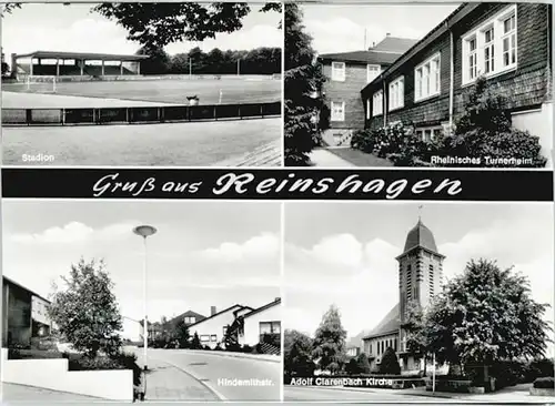 Reinshagen Remscheid Stadion Turnerheim Hindemithstrasse Adolf Clarenbach Kirche *