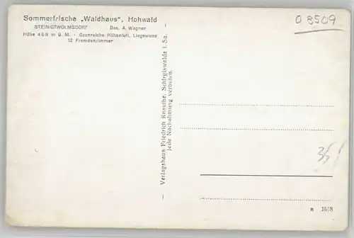 Steinigtwolmsdorf Steinigtwolmsdorf Gasthaus Waldhaus * / Steinigtwolmsdorf /Bautzen LKR